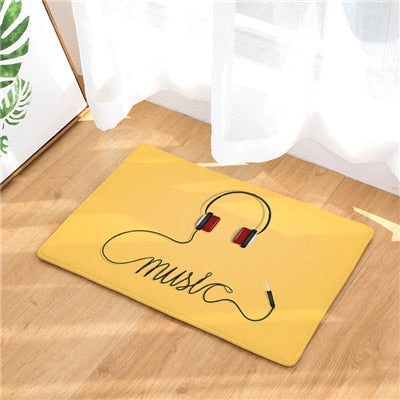Music Note Printed Doormats