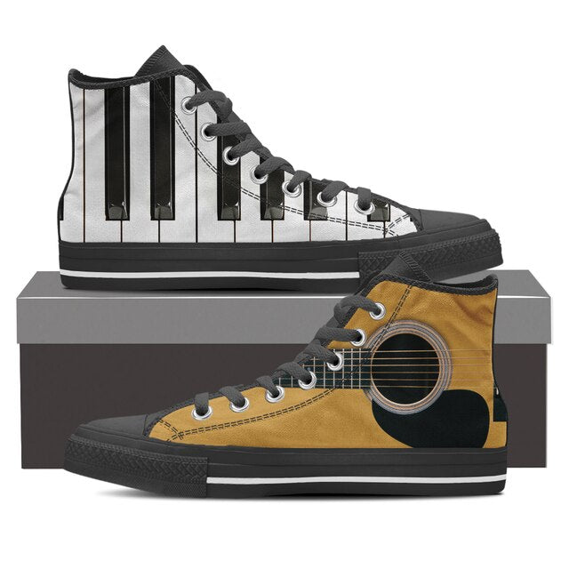 Piano Guitar Canvas Sneakers