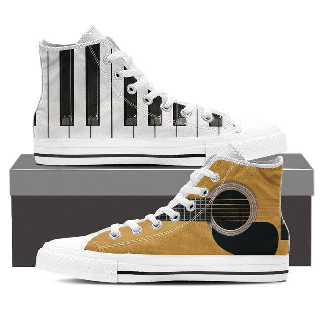 Piano Guitar Canvas Sneakers