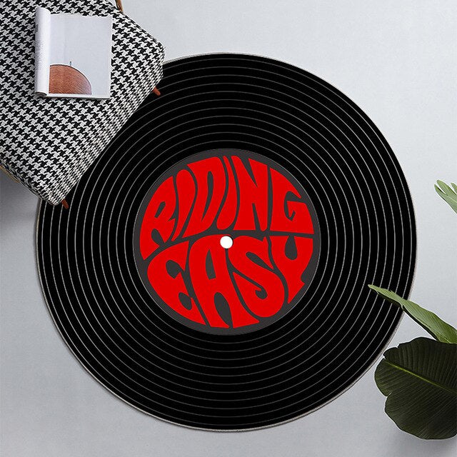 Retro CD Round Area Rug