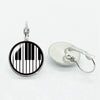 Music Notes Glass Earrings