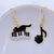 Piano Cat Enamel Earrings