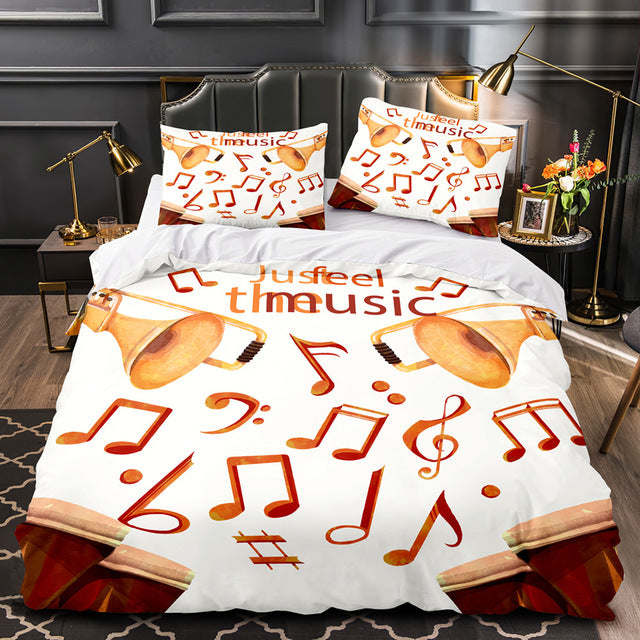 New Music Design Bedding Set