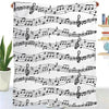 Music Note Pattern Flannel Blanket