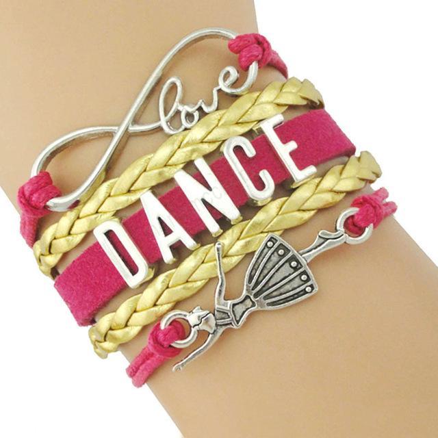 DANCE Ballet Charm Bracelet