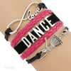 DANCE Ballet Charm Bracelet