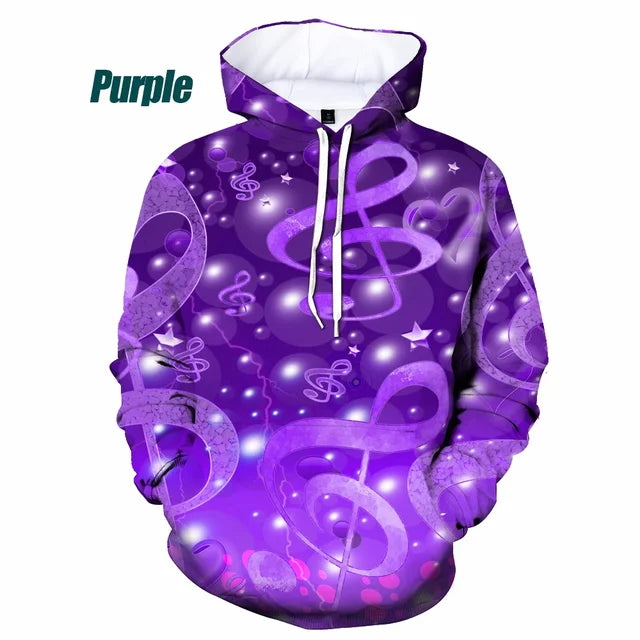 Colorful Music Notes Hoodie