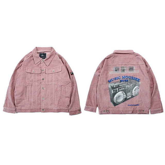 Vintage Music Radio Bomber Jacket