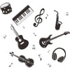 Musical Instruments Wall Sticker Set