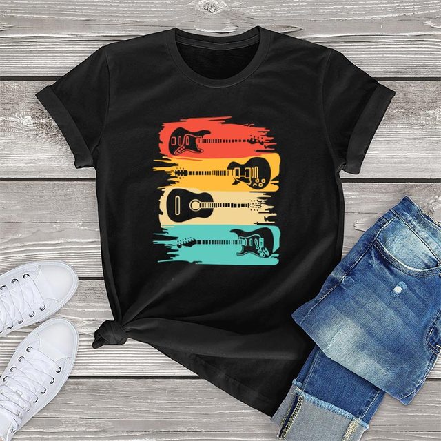 Guitar Colorful Painting T-shirt