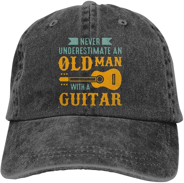Old Man With A Guitar Cap