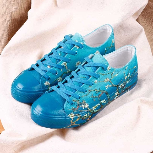Hand Painted Van Gogh Starry Night Sneaker