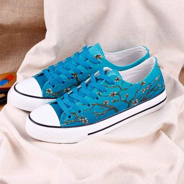 Hand Painted Van Gogh Starry Night Sneaker