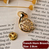 French Horn/Clarinet Pin Brooch