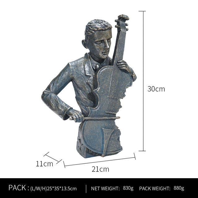 Violin Saxophone Cello Sculpture