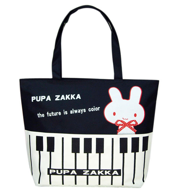 Piano Keys & Rabbit Tote Bag