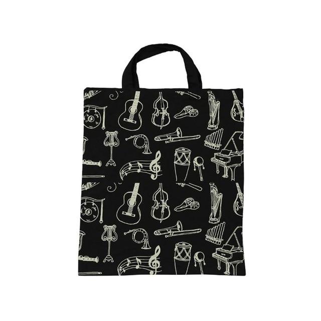 Musical Instruments Linen Handbags
