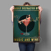Music & Wine Lady Poster