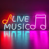 LIVE MUSIC Letter Neon Sign