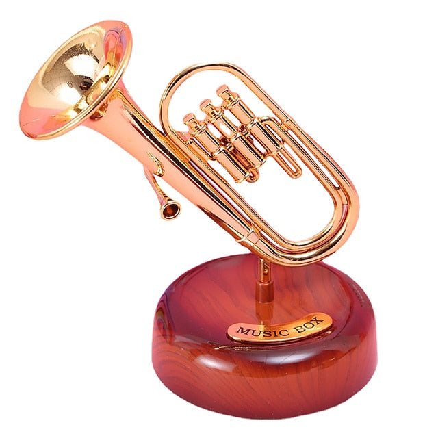 Vintage Trumpet/French Horn Figurine