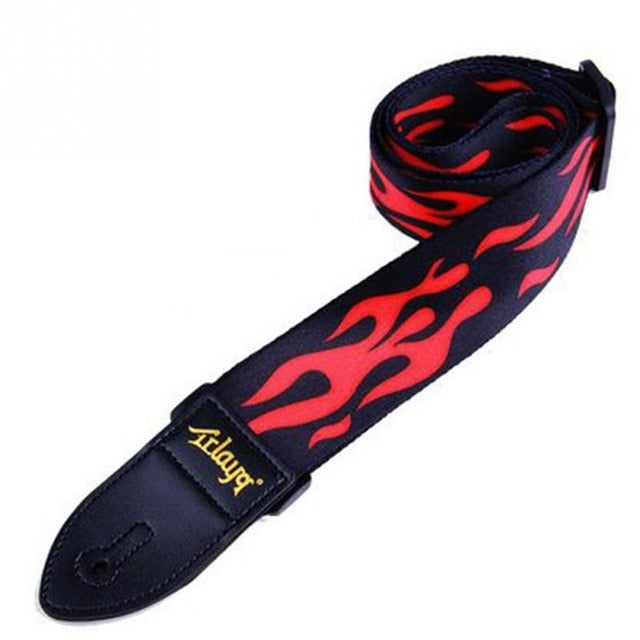 Flame & Lightning Guitar Strap