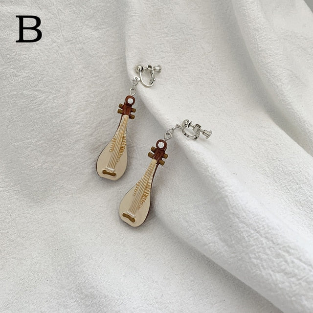 Violin & Lute Dangle Earrings