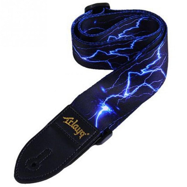 Flame & Lightning Guitar Strap