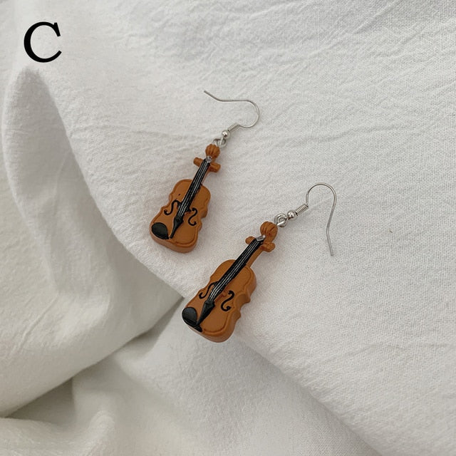 Violin & Lute Dangle Earrings