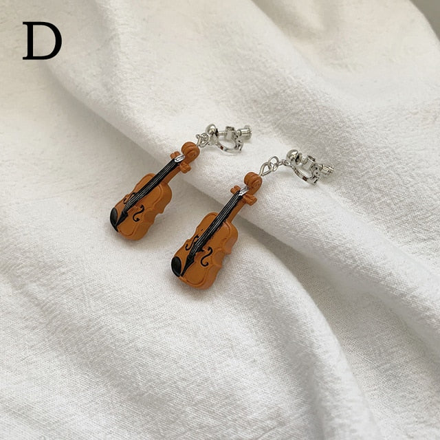 Violin & Lute Dangle Earrings