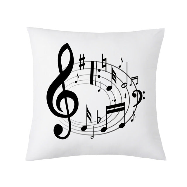 Creative Music Notes Cushion Cover