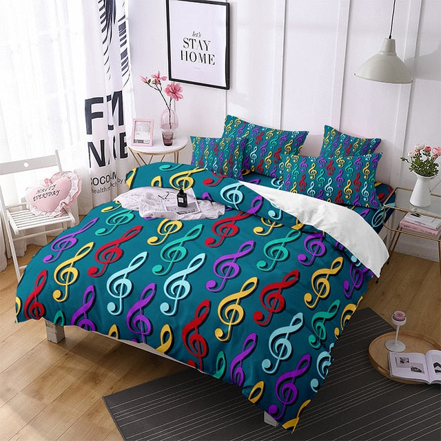 Stunning Music Note Bedding Set