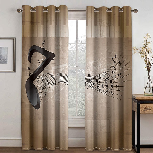 Dynamic Music Symbol Curtain