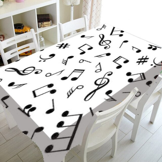 Musical Note Piano Key Tablecloth