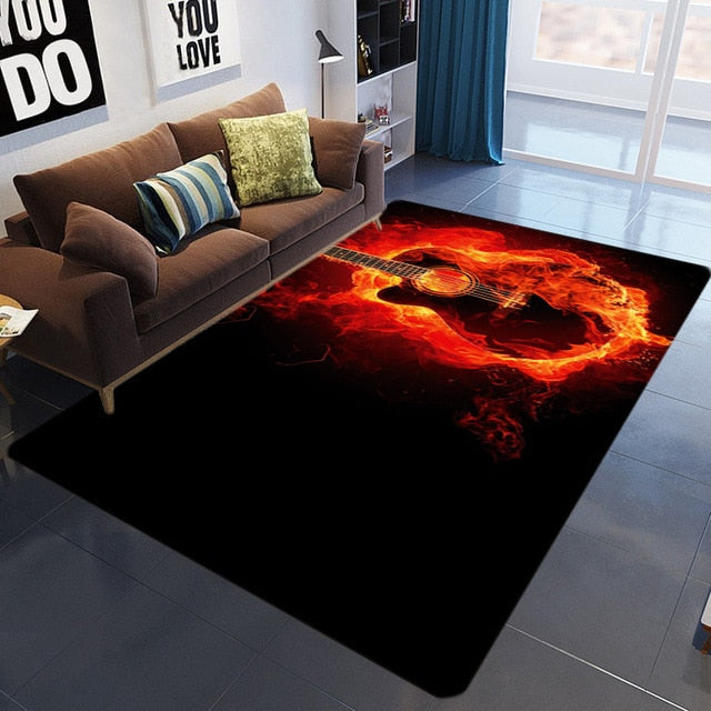 Guitar Music 3D Rug