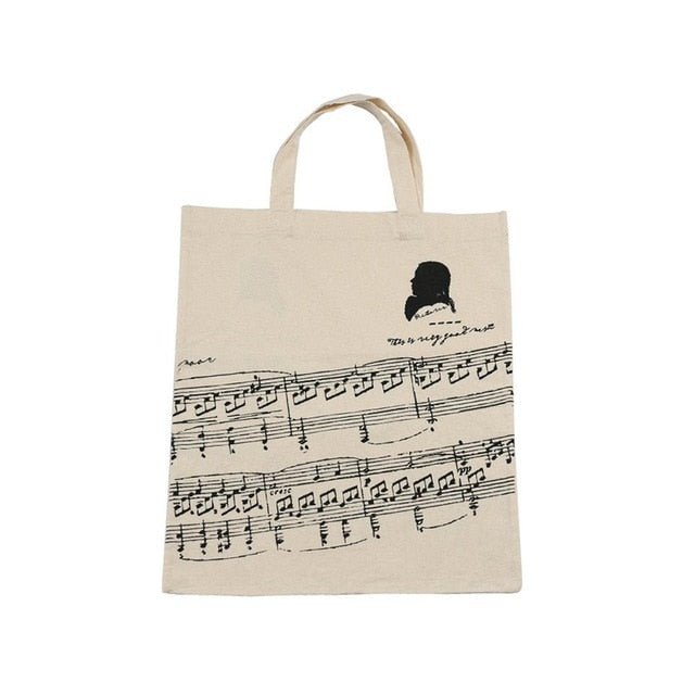 Free - Musical Instruments Linen Handbags