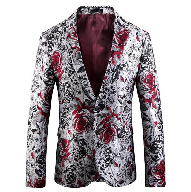 Rose Jacquard Men's Blazer