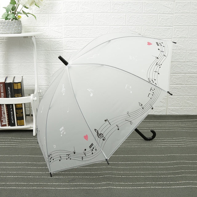 Piano Music Transparent Umbrella