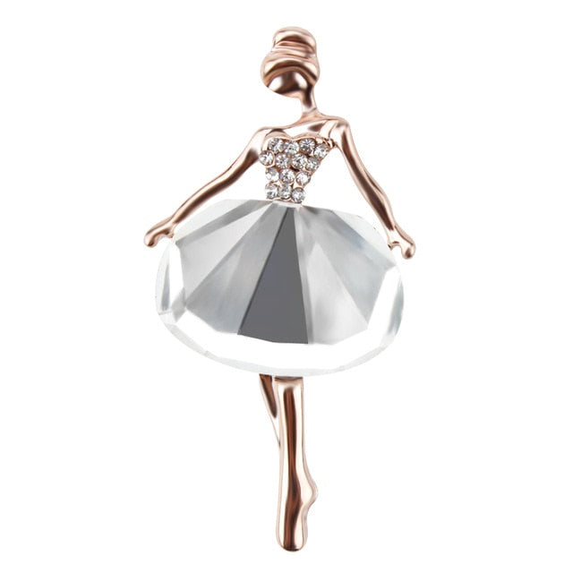 Ballet Crystal Brooch