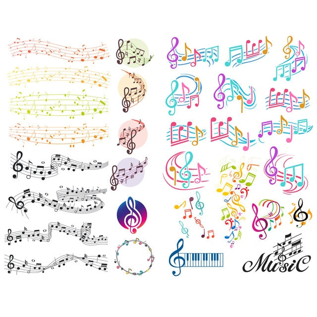 Watercolor Music Notes Sticker