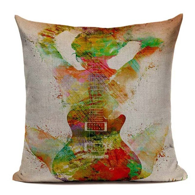 Music Series Note Printed Pillow Case