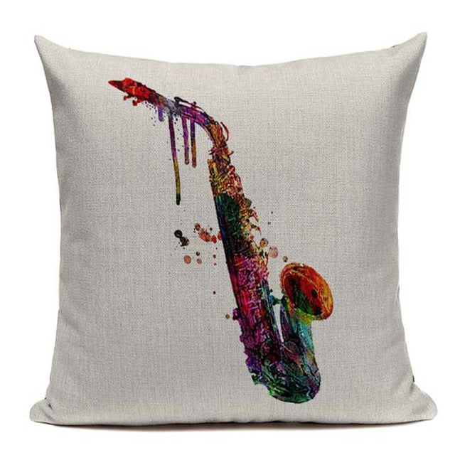 Music Series Note Printed Pillow Case