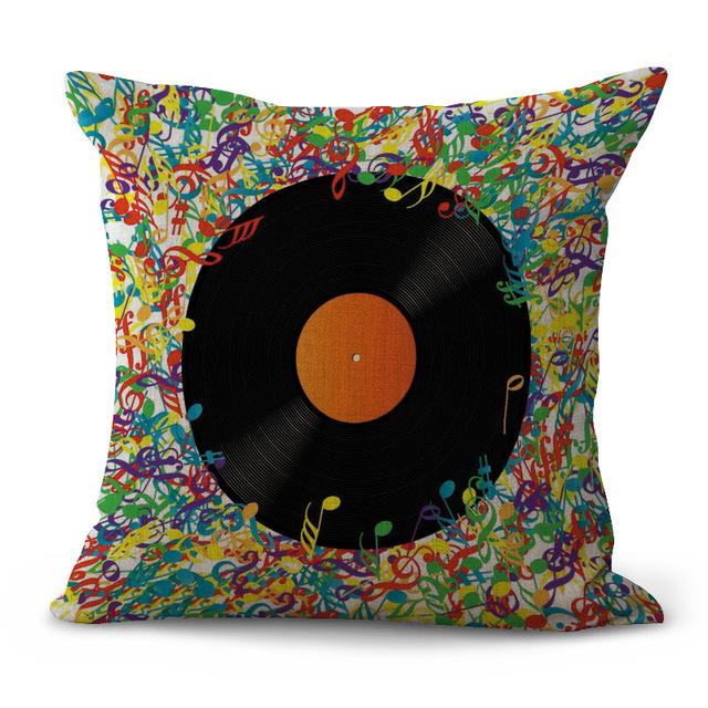 Music Instrument Cushion Pillow Case