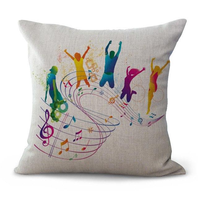 Music Instrument Cushion Pillow Case