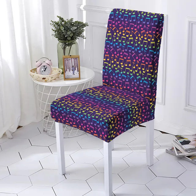 Stylish Music Note Pattern Chair Cover