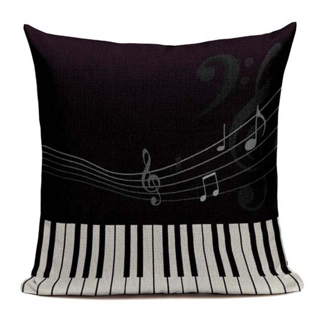 Music Series Note Printed Pillow Case