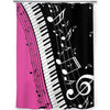 Pink Piano & Music Shower Curtain