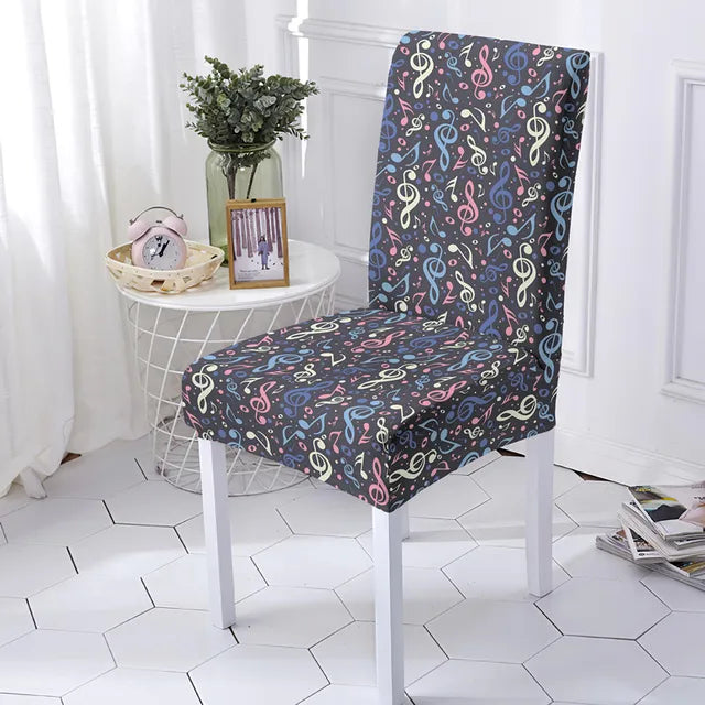 Colorful Notes Design Chair Cover Collection