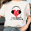 Music Notes Graphic Design T-shirt