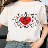 Music Notes Graphic Design T-shirt