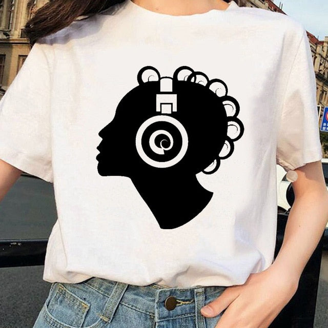 Music Notes Graphic Design T-shirt